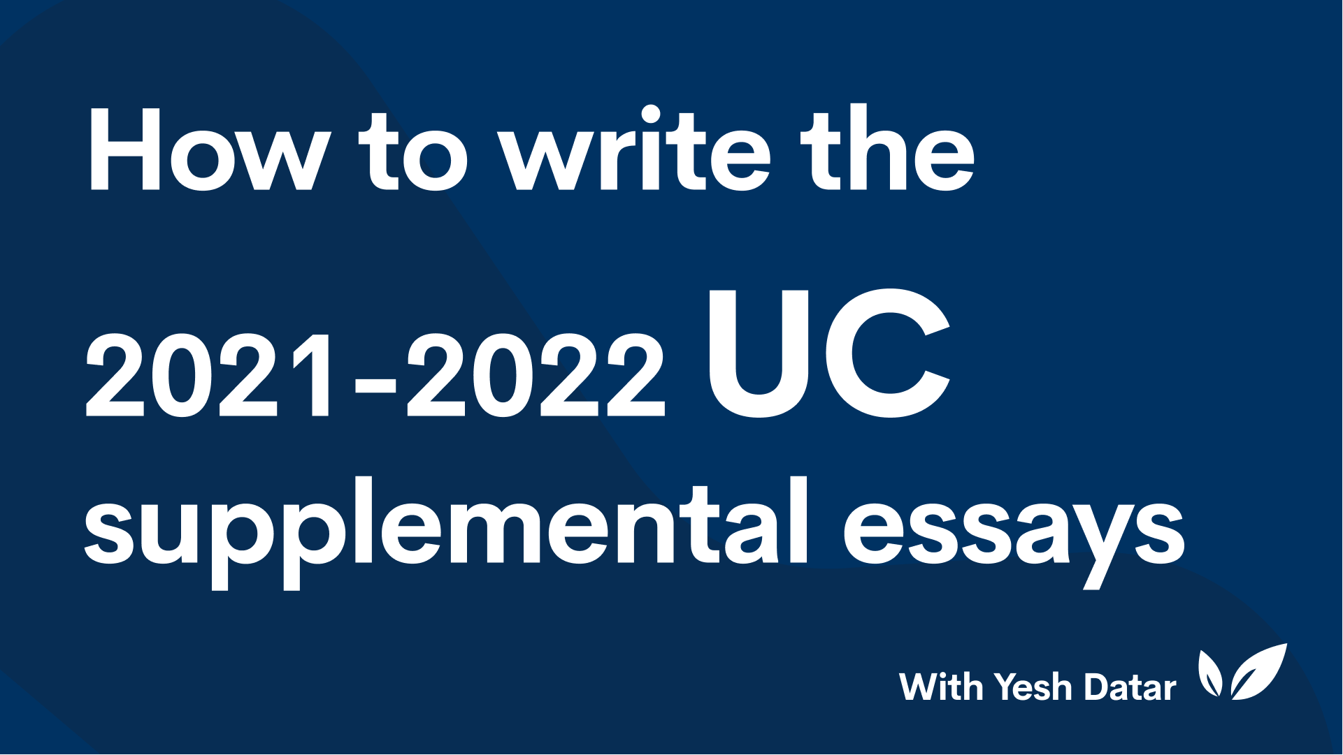 how to write your uc essays