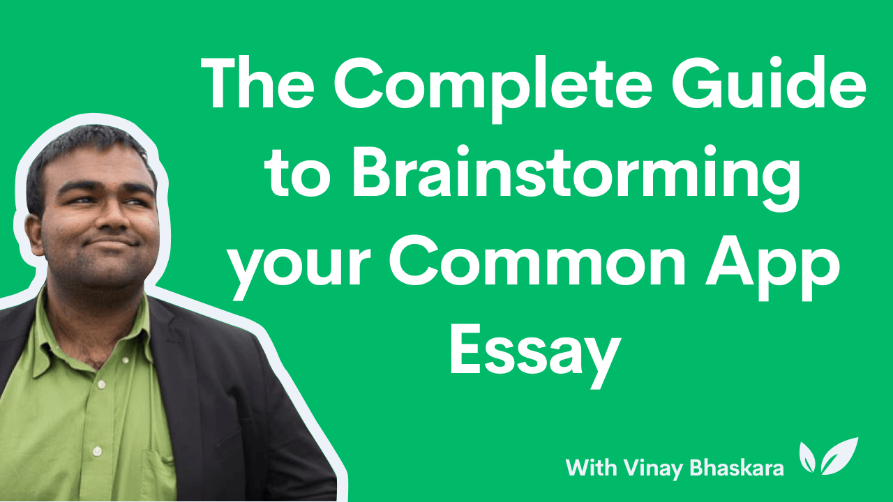 common app essay brainstorming worksheet
